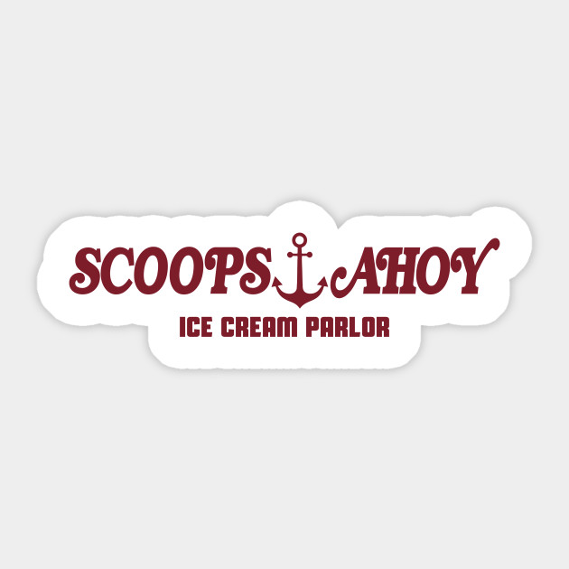 SCOOPS AHOY ICE CREAM FOOD COURT Scoops Ahoy Sticker TeePublic